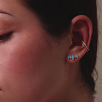 Blue Opal Starlight Bloom Studs in 18K Gold