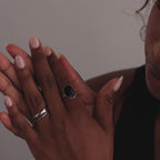 Midnight Hour Onyx Ring in Silver