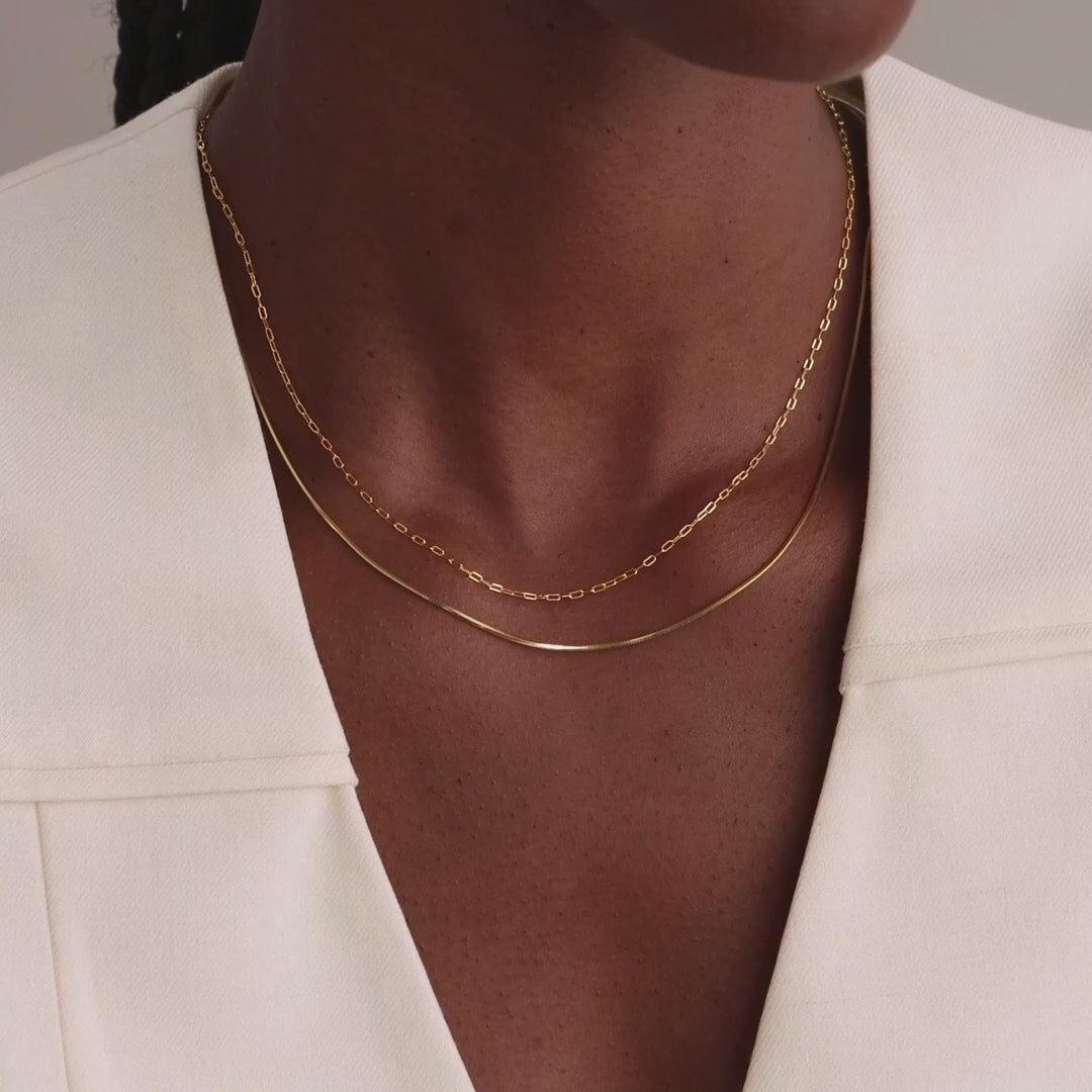 Dainty Herringbone Necklace