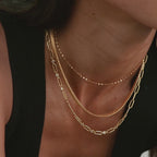 Thick Mesh Chain Necklace in 18K Gold