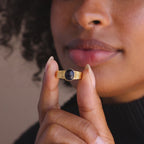 Celestial Black Signet Ring