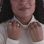 Toi et Moi Birthstone Signet Ring
