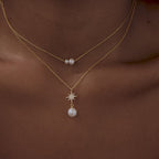 North Star Pearl Necklace in Silver