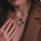 Gemstone Clover Necklace