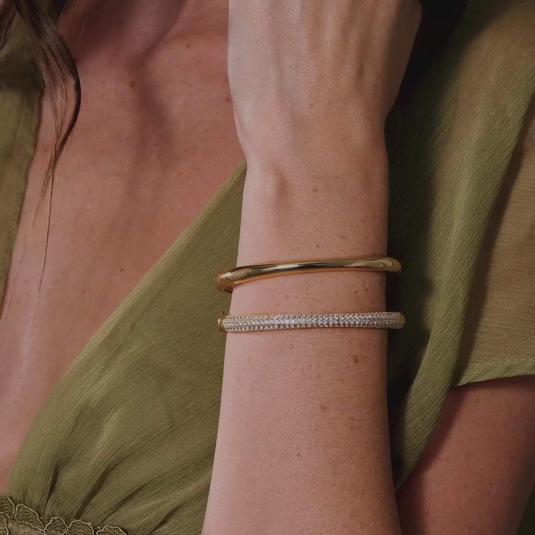 Flow Bangle Bracelet in 18K Gold