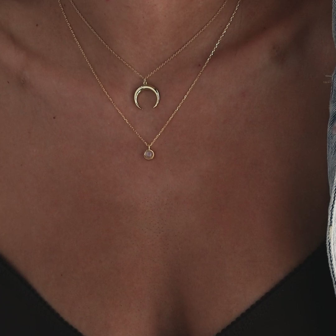 Moonstone Charm Necklace