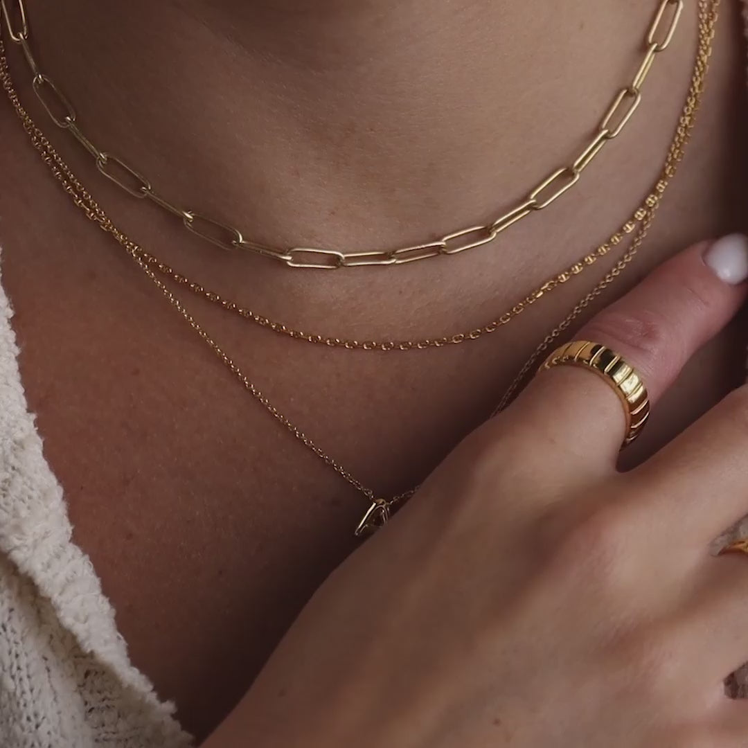 Dainty Bubble Letter Necklace