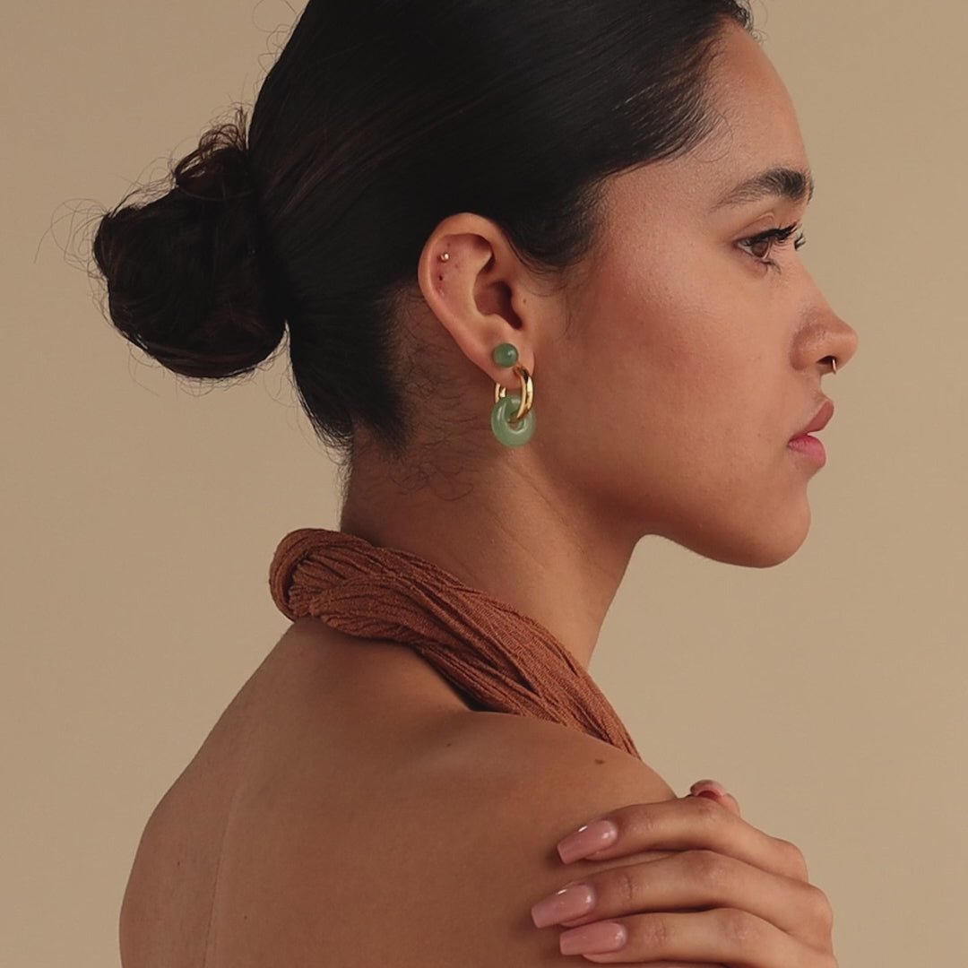 Jade Bead Studs
