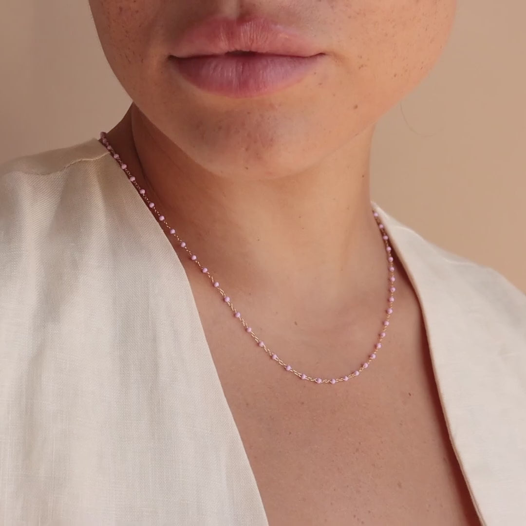 Pink Station Necklace