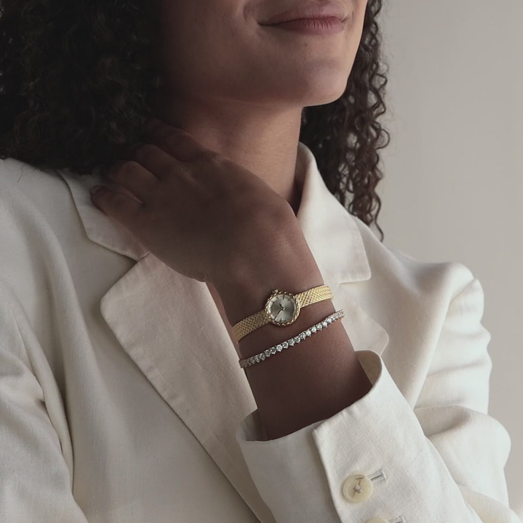 Round Braided Timepiece in Silver