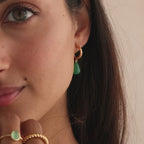 Twisted Jade Hoops
