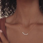 Pearl Bead Necklace in 18K Gold