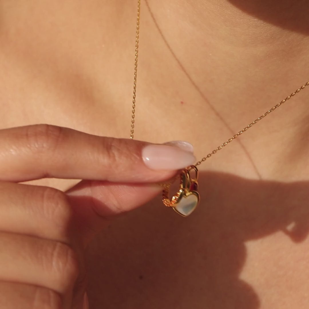 Pave Garnet Charm Clip