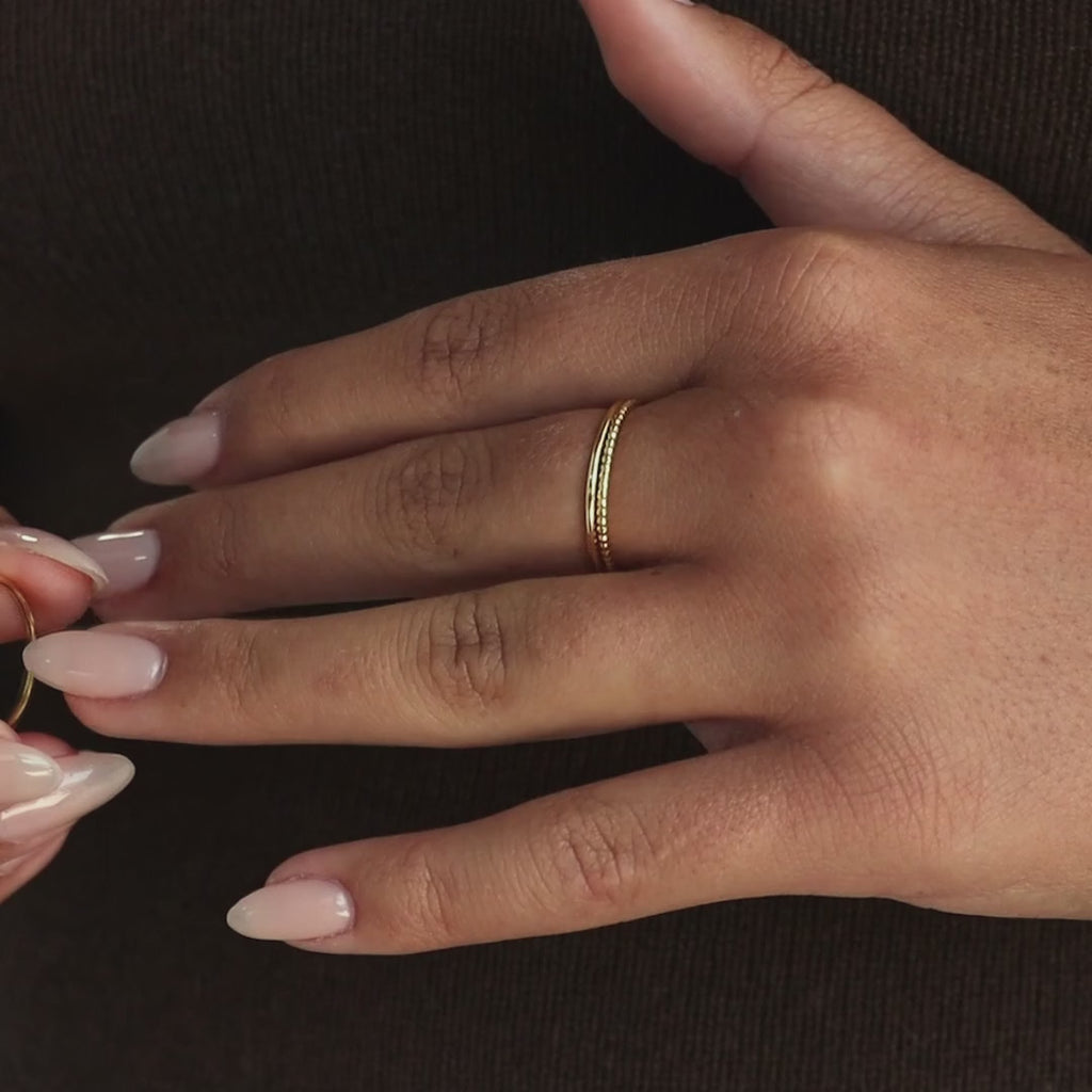 Tiny Toi et Moi Birthstone Ring