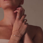 Sparkle Hand Chain Bracelet in 18K Gold