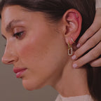 Bold Pave Link Earrings