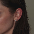 Round Diamond Bezel Flat Back Studs Set