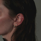 Opal Heart Flat Back Studs