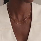 Dainty Paperclip Necklace in Silver