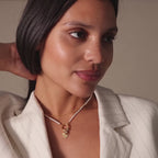 Pearl Chain Clasp Necklace