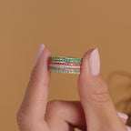 Bague avec pierre de naissance éternité 