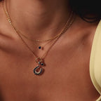 Lucky Sapphire Horseshoe Charm