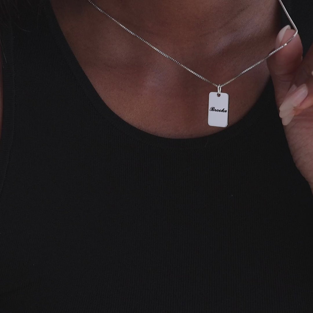 Name Tag Necklace