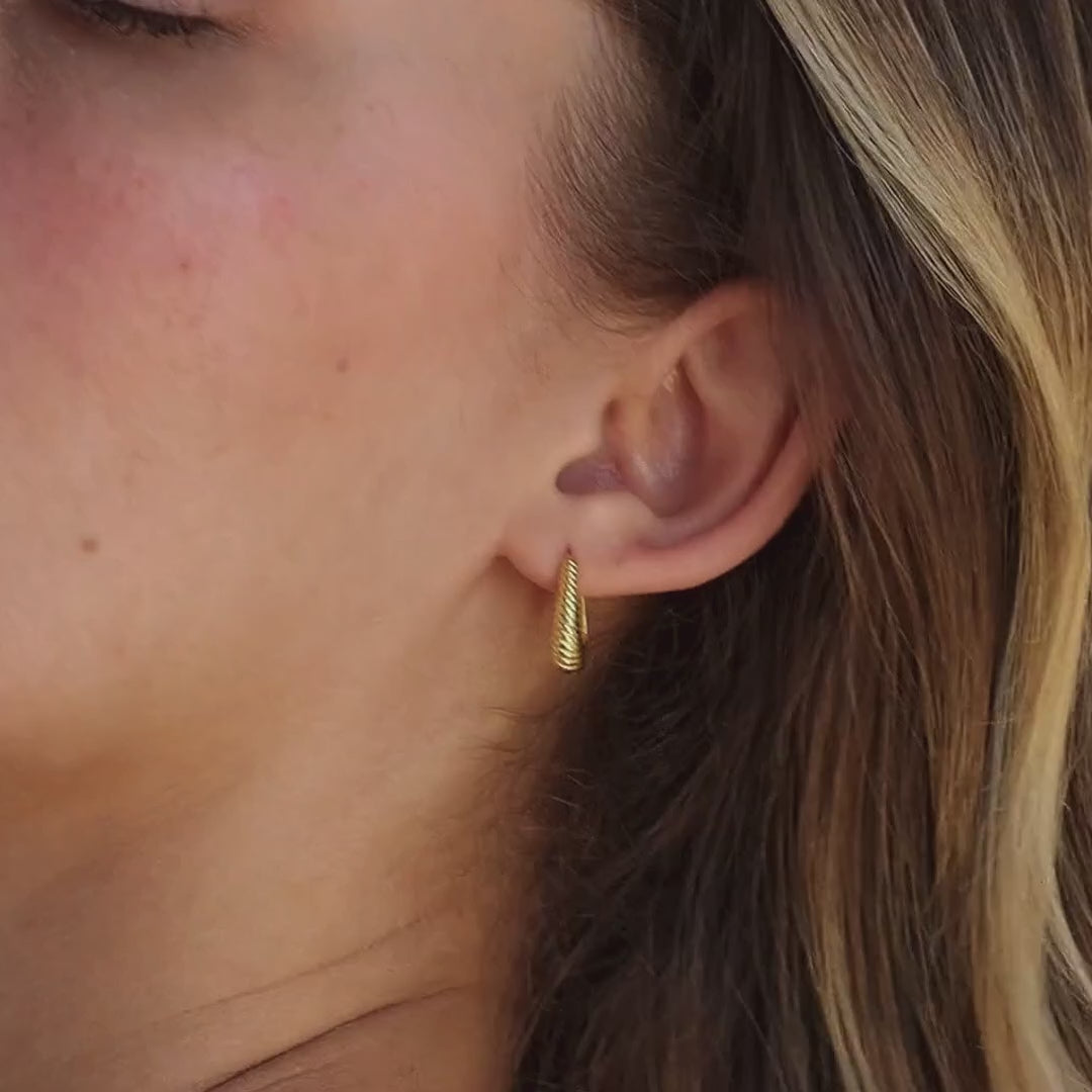 Bold Ribbed Hoops