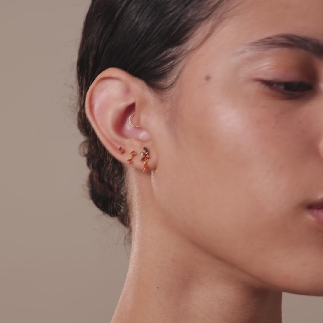 Ruby Marquise Drop Studs
