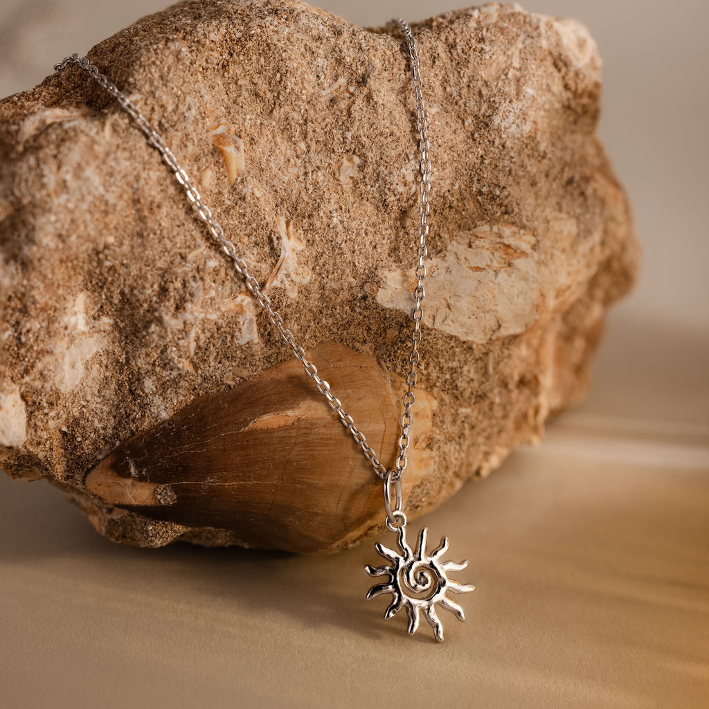 Celestial Sun Jewelry Set in Silver
