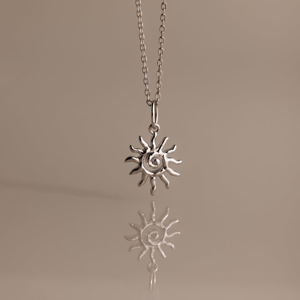 Celestial Sun Jewelry Set in Silver