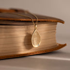 Organic Fingerprint Teardrop Necklace