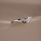 Sunrise Diamond Curve Ring