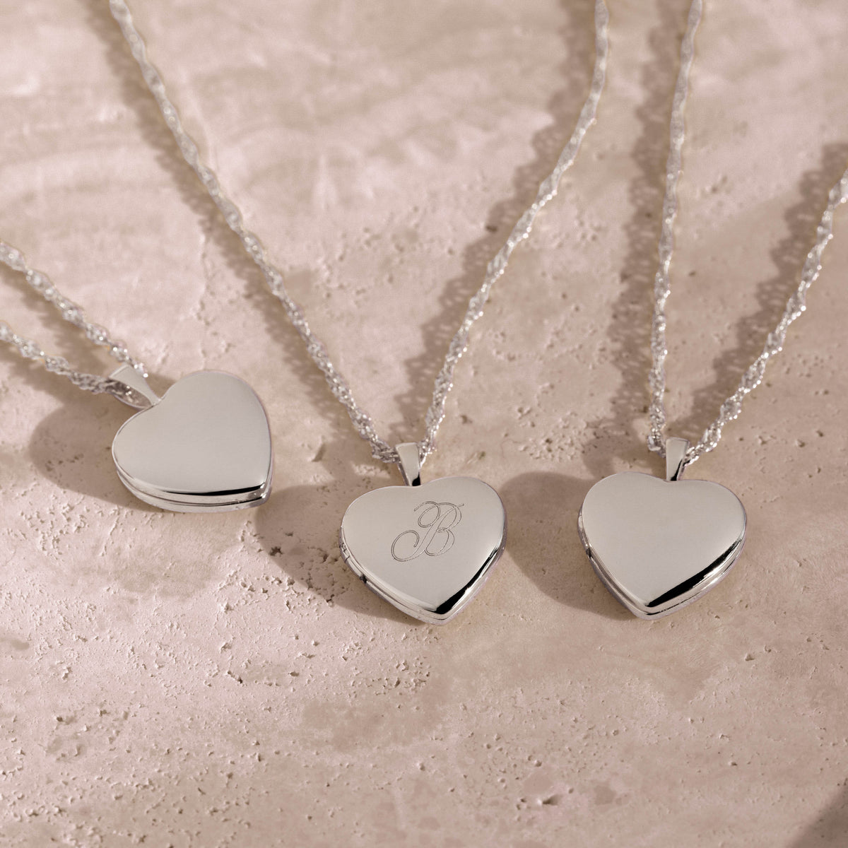 Initial Heart Locket Necklace
