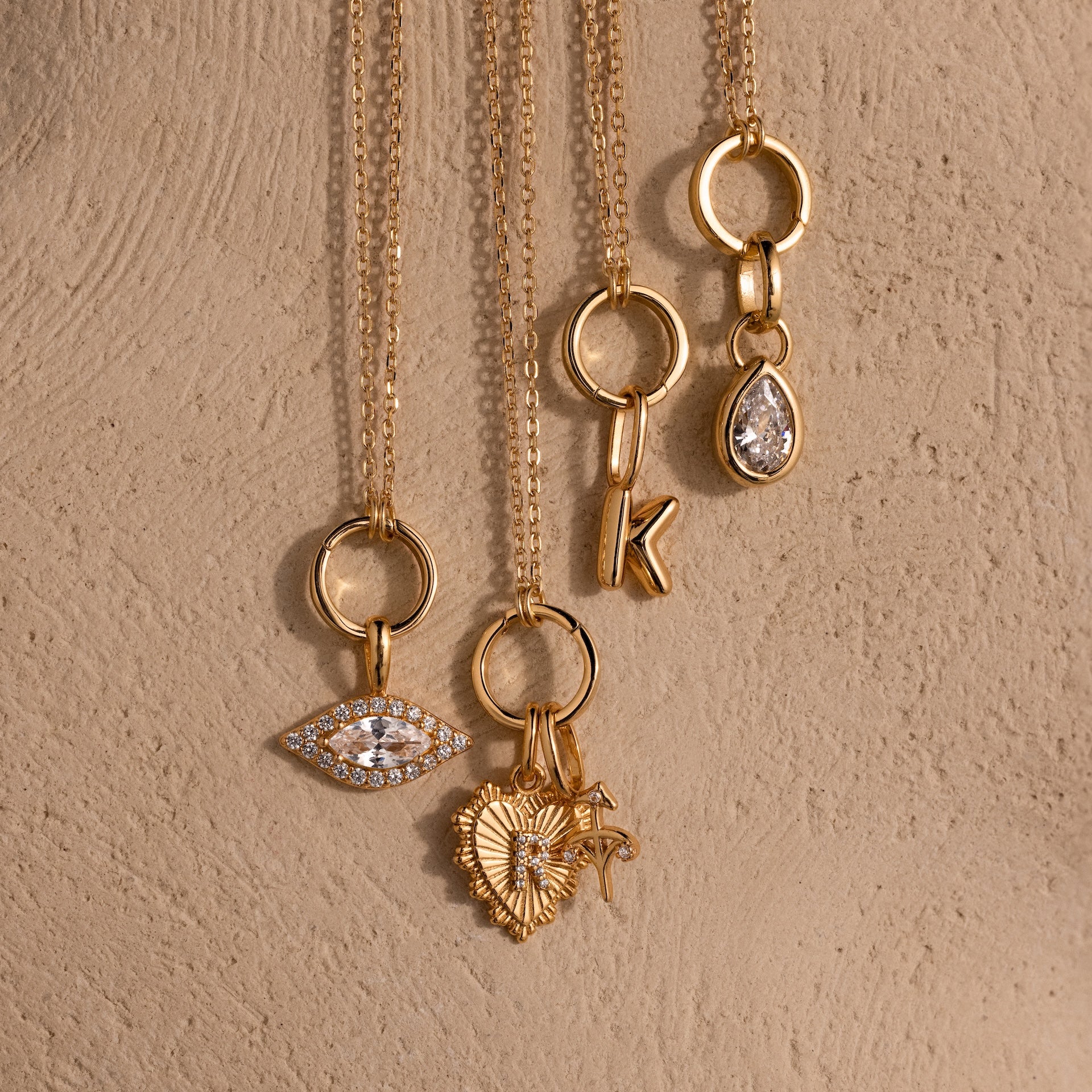 Large Rolo Clasp Necklace in 18K Gold