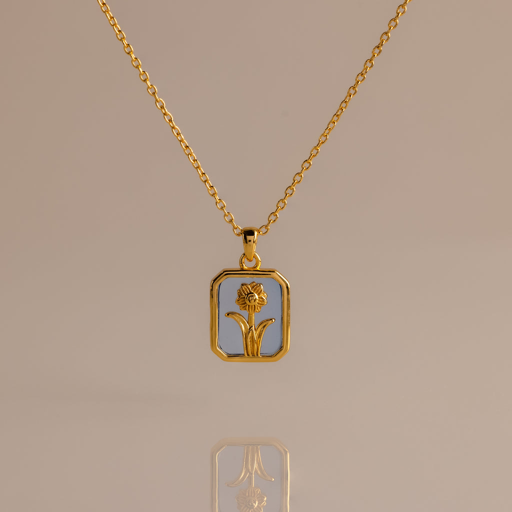 Birth Flower Charm Necklace