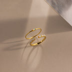 Baguette Opal Ring Set