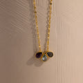 Multiple Teardrop Birthstone Necklace in 18K Gold
