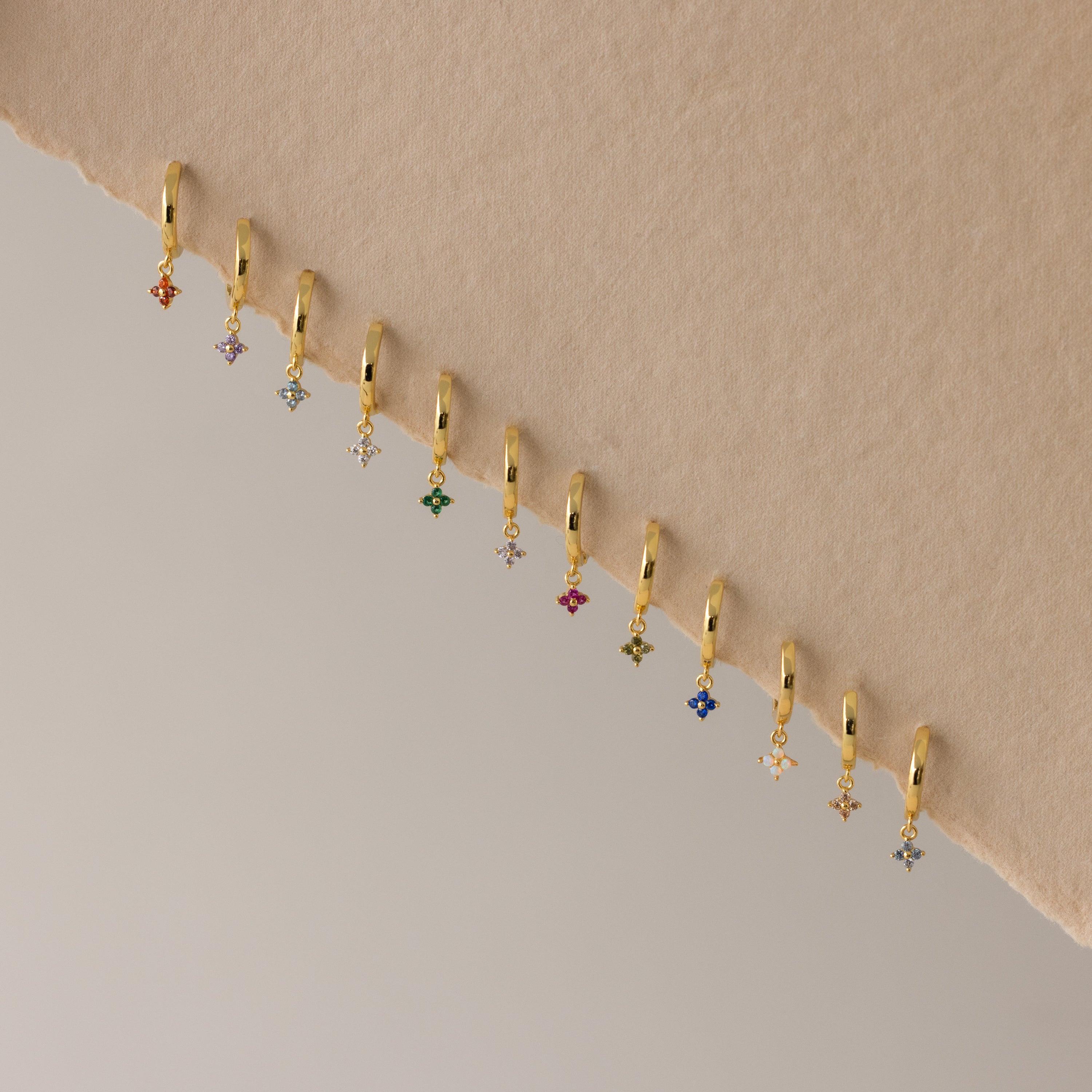 Ivy Birthstone Hoops