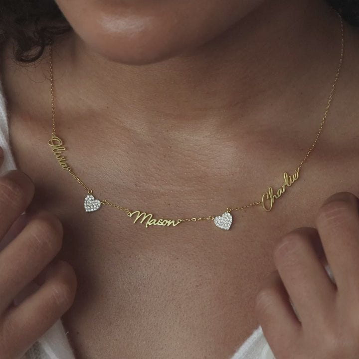 Grace Name Heart Necklace