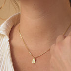 Mini Birthstone Tag Necklace