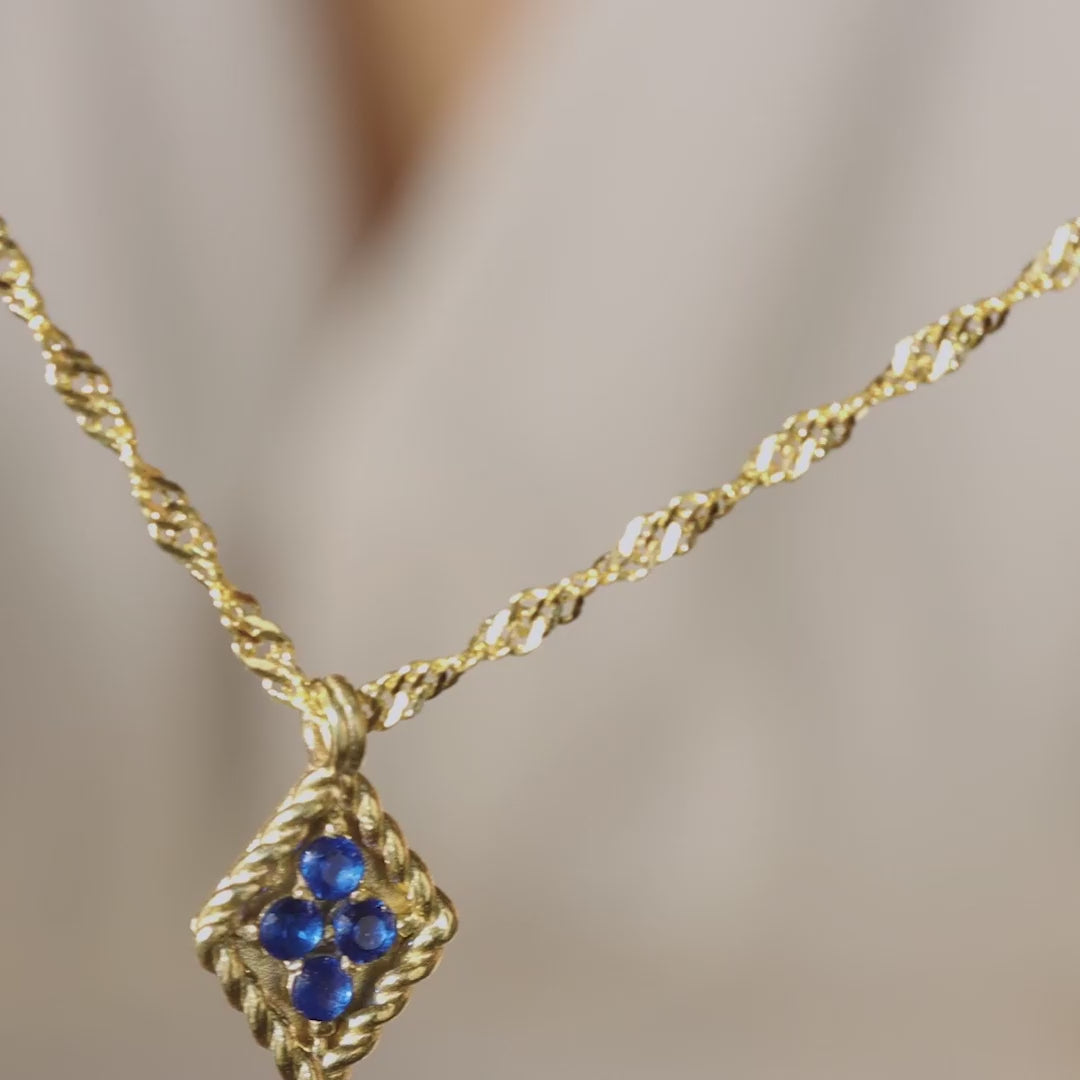 Birthstone Diamond Pendant Necklace