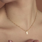 Mini Initial Paperclip Necklace