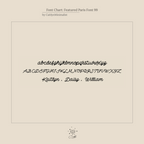 Font chart with upper and lowercase letters and names in a Parisian script, perfect for designing your Paris Multiple Name Necklace.