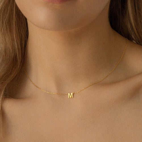 Buy Alice Initial Necklace - Gold Letter M Necklace - Simple and Elegant Design - Perfect for Daily Wear - Shop Best-Selling Jewelry at caitlynminimalist.today