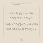 The Letter Heart Necklace features an elegant, dainty script alphabet chart with both uppercase and lowercase letters—ideal for creating a personalized or minimalist everyday necklace.
