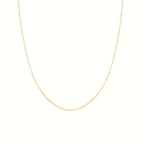 Dainty Link Chain Necklace in Rose Gold featuring delicate, small links on a plain white background—ideal for effortless layering.